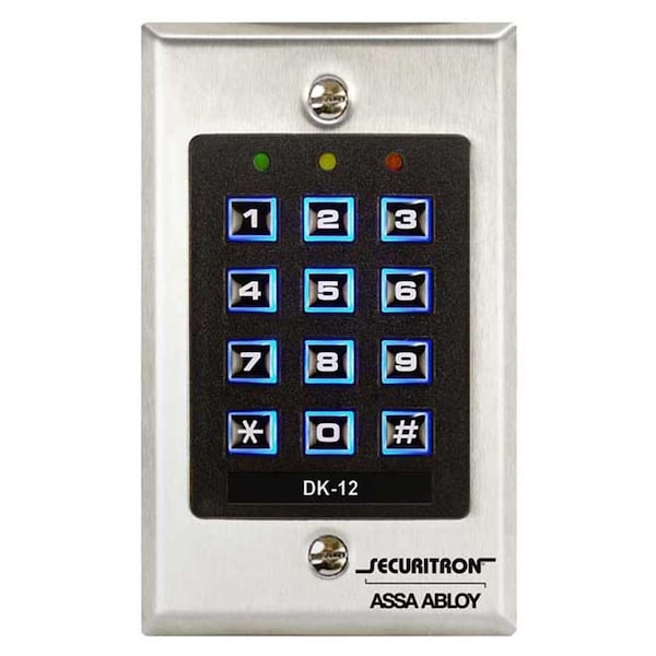 Codicilos Digital Keypad System with Illuminated Keys Single Gang Satin Stainless Steel CO3847632 - main